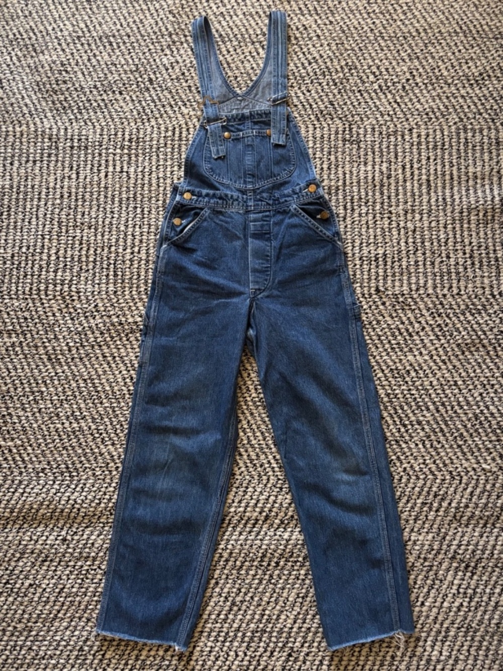 Vintage LEE Denim Overalls MEDIUM WASH 26 BELGIUM MADE XXS
